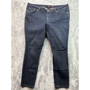 Torrid Denim Womens Plus Sz 22R Blue Jeans Slim Straight Stretch Mid Rise Pants